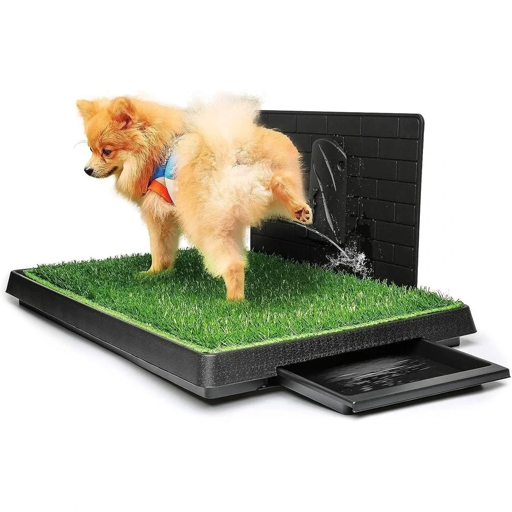 Hompet Dog Grass Pad with Tray‎ 30x20 Large Reusable Artificial Turf Puppy Potty